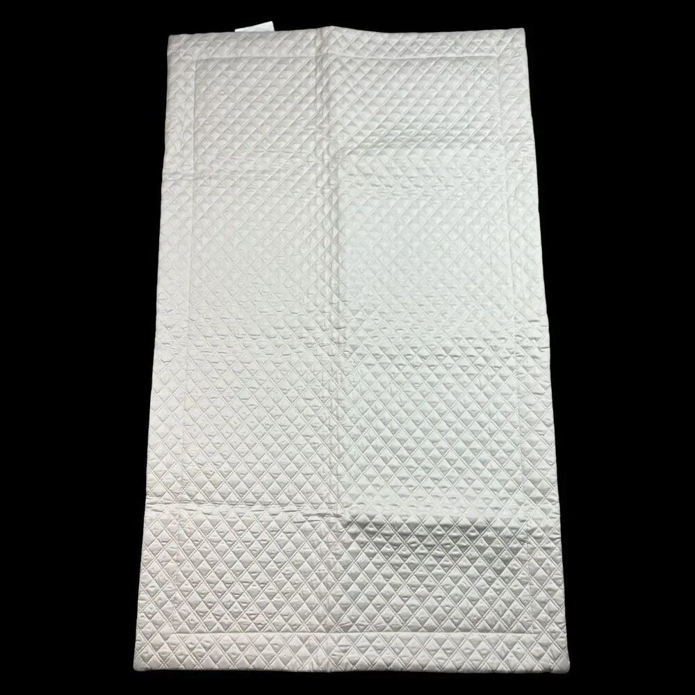 Ralph Lauren King Pillow Sham White Cotton Diamond Quilted Luxury 20x36